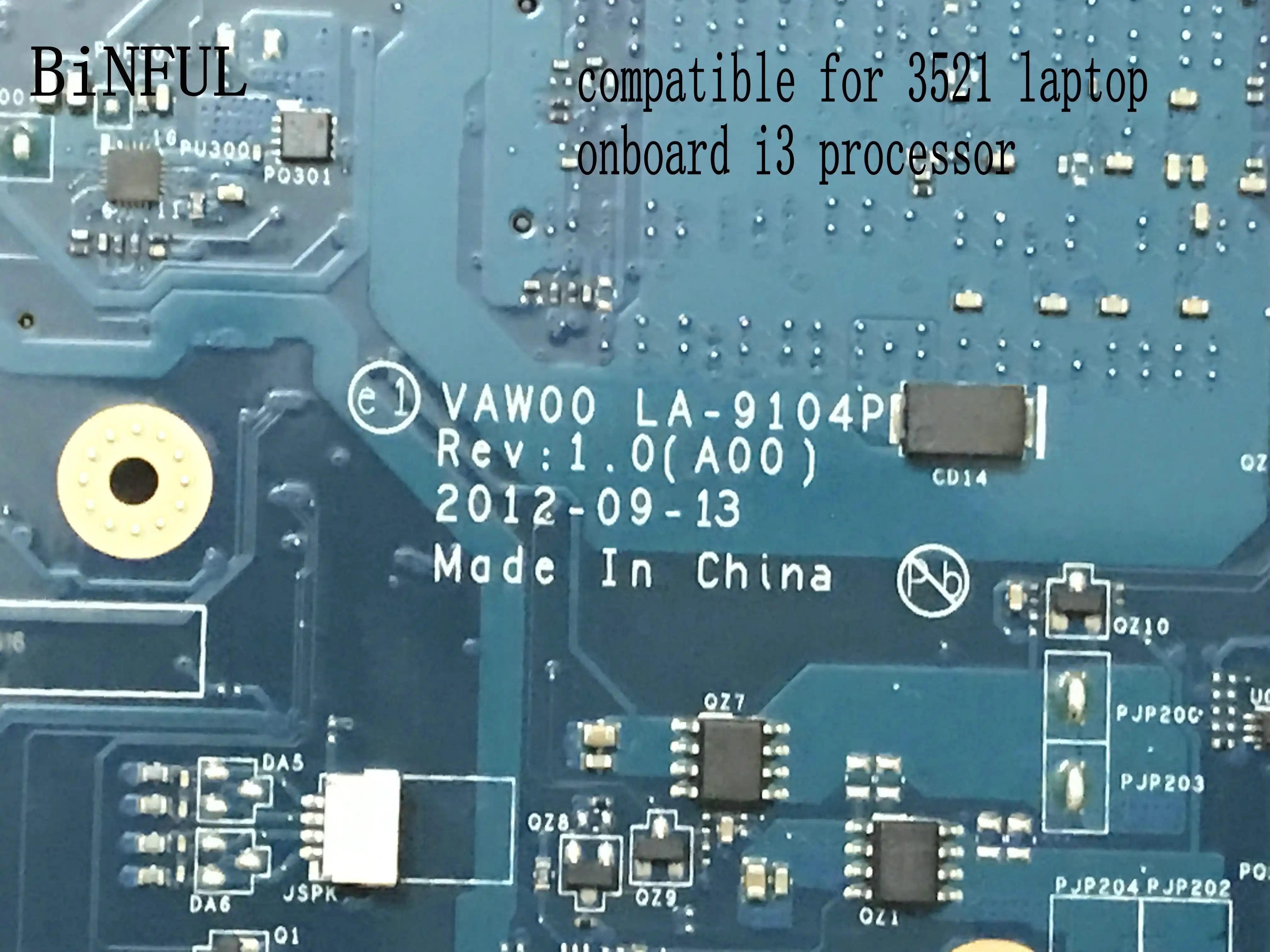 Binful Available Vaw00 La 9104p Rev 1 0 A00 For Dell Inspiron 3521 Laptop Motherboard I3 Processor Qualified Ok Motherboards Aliexpress