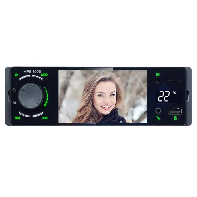 Excellent VODOOL 3006 Car Radio 1 Din 4.1 inch Touch Screen Stereo MP5 Player Autoradio FM BT USB TF AUX LED Temperature Multimedia Player 2