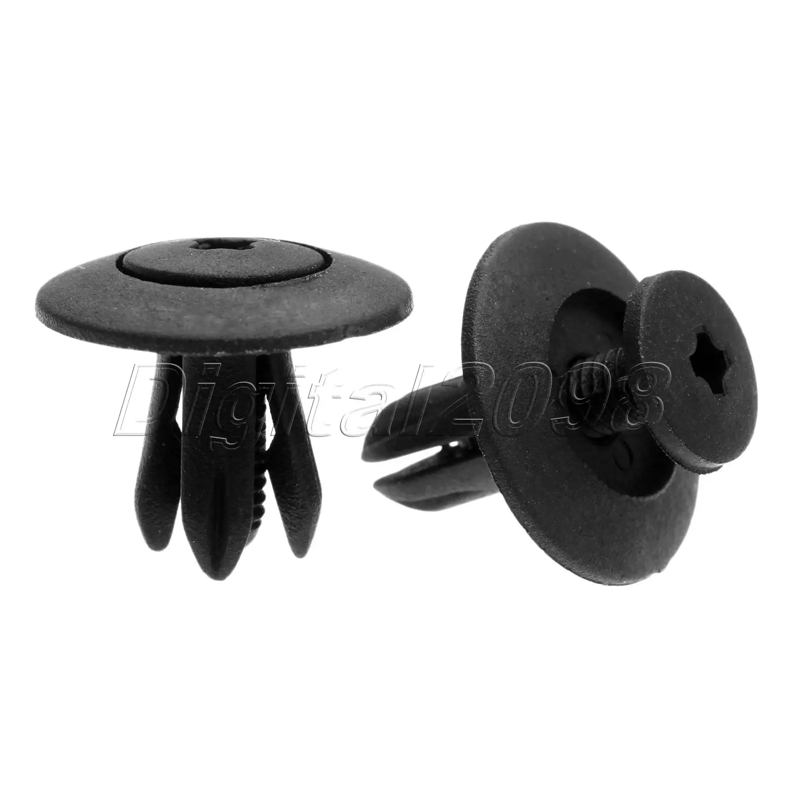 100Pcs Car Plastic Rivets Retainer 6mm Hole Push Pin Engine Cover