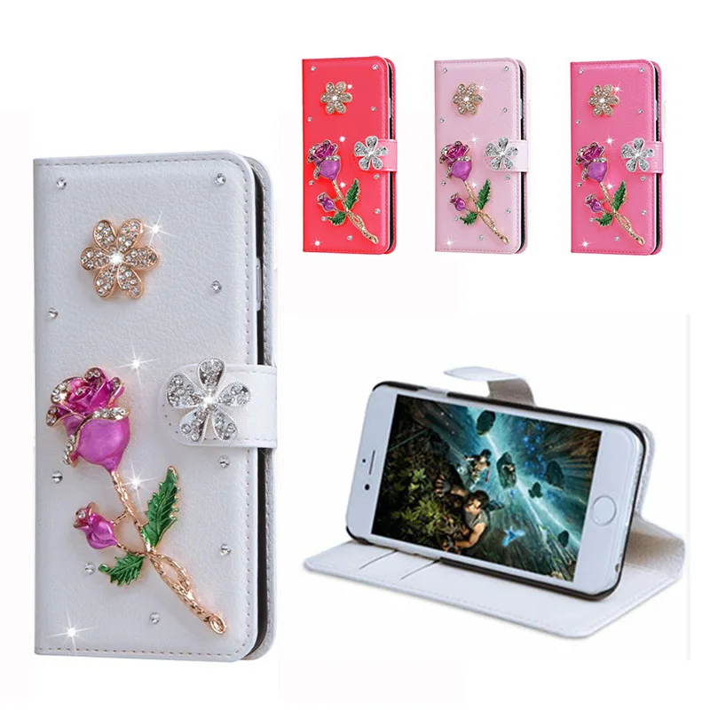 

XINGDUO for iphone XS Diamond PU leather rose flowers card hold magnet stand cover case for iphone X/XR/XS MAX/7/8/7 Plus/8 Plus