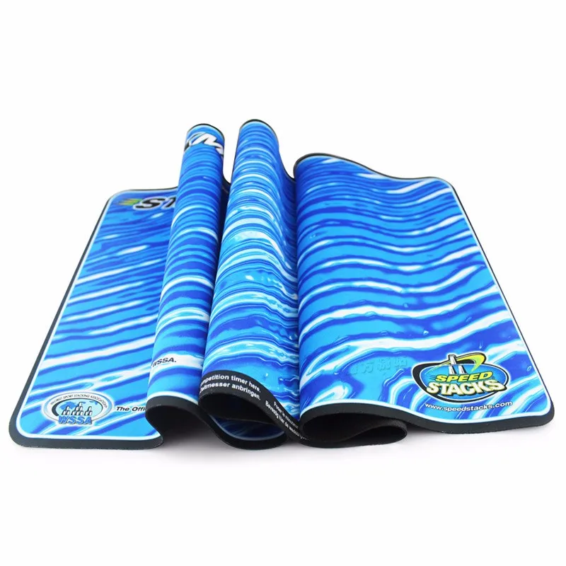 SS Mat Blue Wave 89 5cm x 33cm Speed Cube Pad for Magic Cube Timer Clock