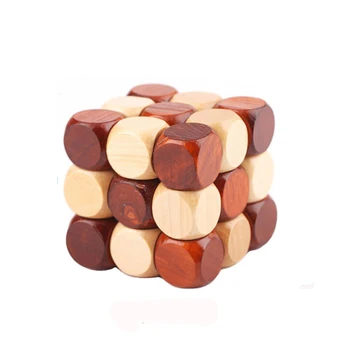 

MrY 3D Wooden Puzzle Novelty Toys Magic Cube Educational Brain Teaser IQ Mind Game For Children Adult Snake Shape New