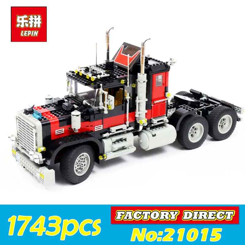 

LEPIN 21015 1743Pcs Technic Series The American Black Cat Truck Set legu 5571 Building Blocks Bricks Children Toys Gift
