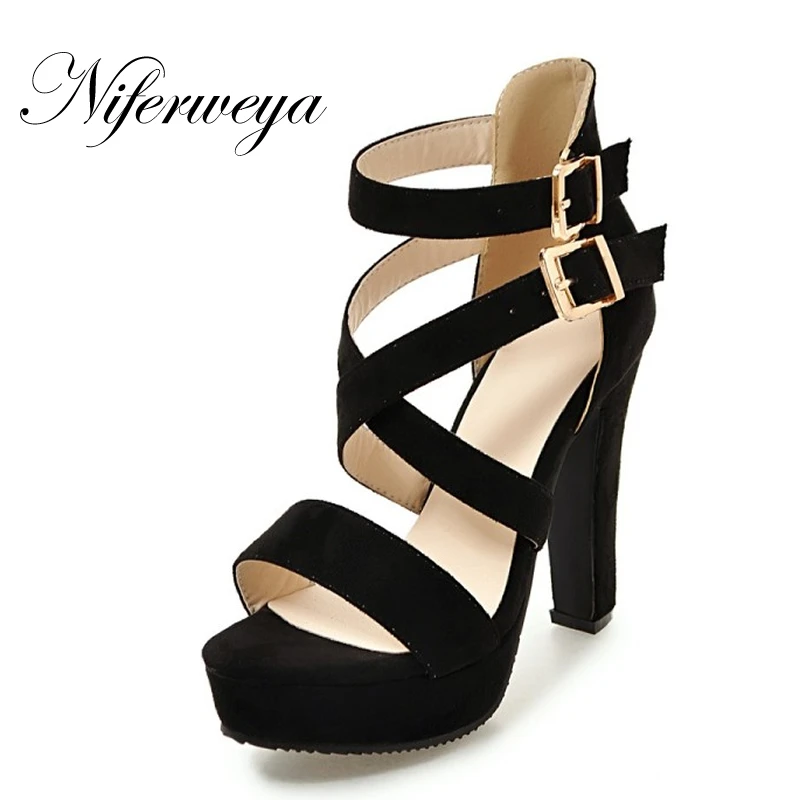 gladiator thick heels