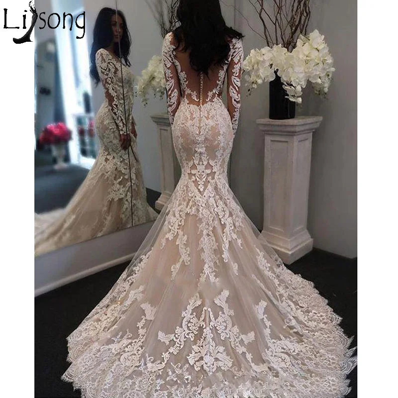 mermaid wedding dress sleeves