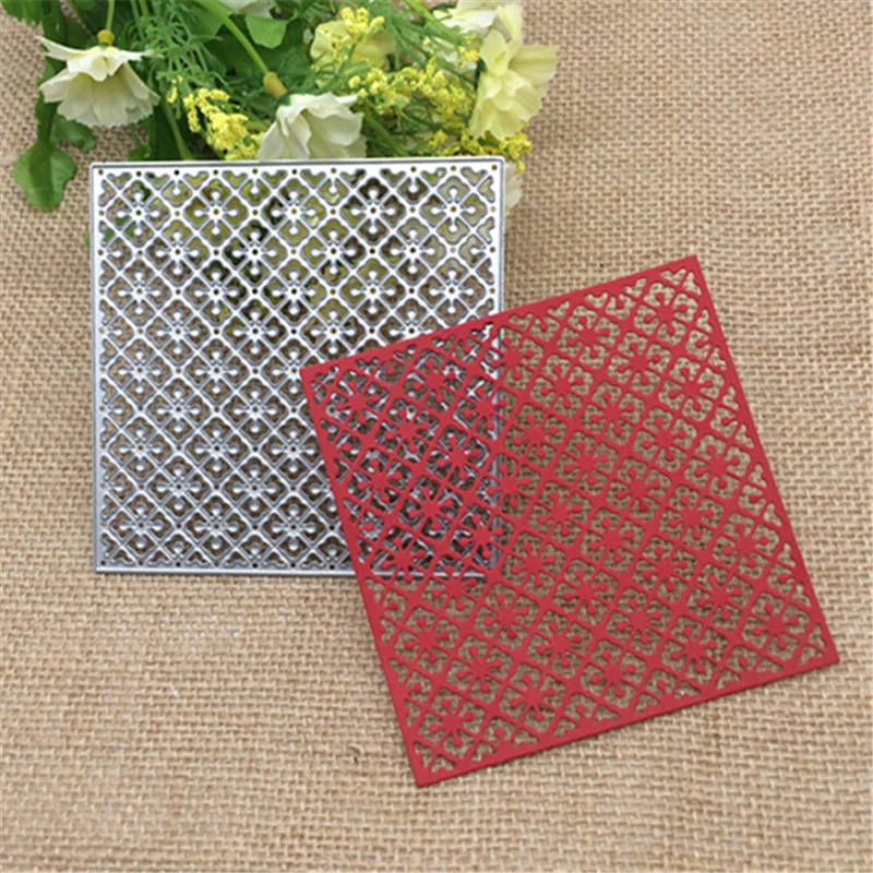 

Flower lace clover square diamond grid Metal Cutting Dies Stencil Scrapbooking Photo Album Card Paper Embossing Craft DIY