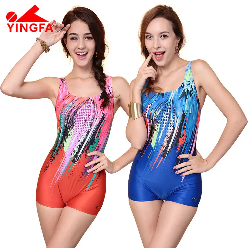 Yingfa 2018 u образным вырезом Женский Мягкий Бикини Цельный купальник боксер женщин