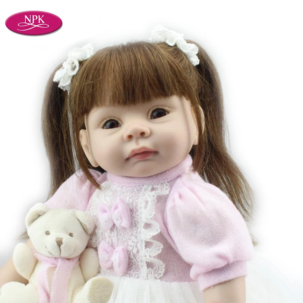

NPK New 22inch 55CM Adora Toddler Reborn Menina De Silicone Toys For Children Gifts Lifelike Baby Girl Doll Real Reborn Bonecas