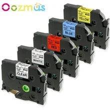 5 шт. 12 мм 0,47 TZ возможна печать на ленте для Brother P-Touch TZ131 TZ231 TZ431 TZ531 TZ631 для PT-E100 PT-H110 PT-1000 PT-1830VP