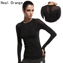 HEAL ORANGE Women Yoga Top Women Yoga Shirts Long Sleeve Gym Shirts Fitness Clothing Shirt Female Sports Tops Women Sport Shirt