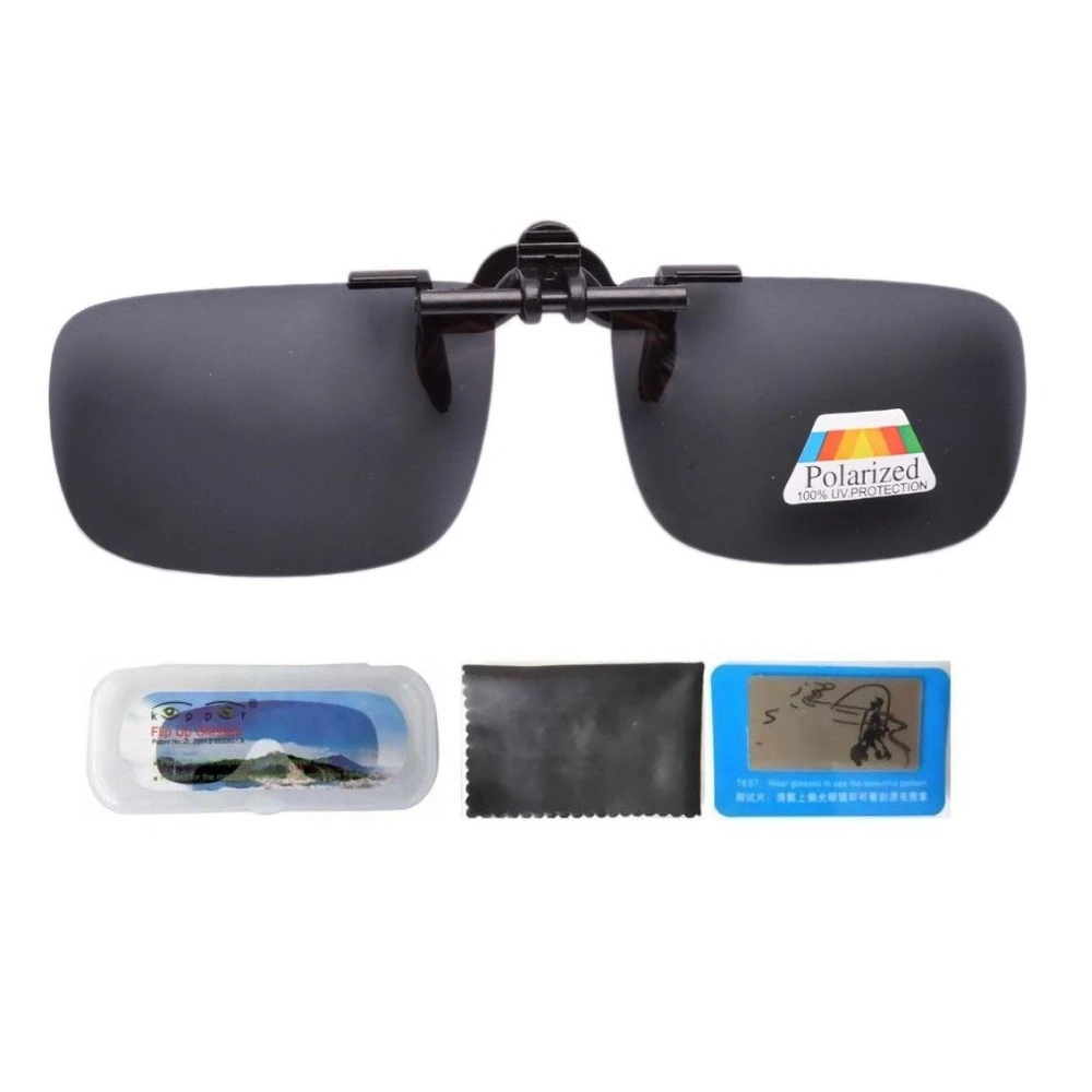 

F6 Small Polarized Flip up Sunglasses Clip on With Case