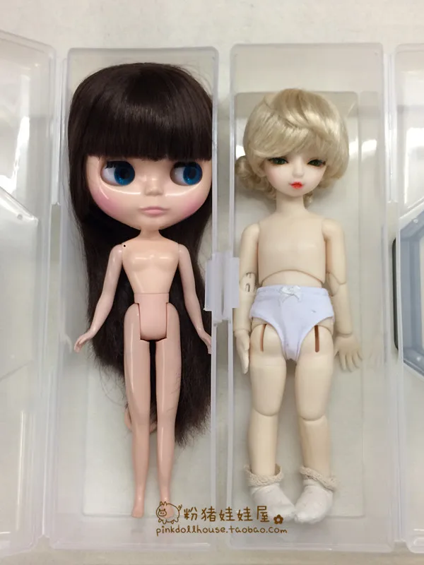 

Free Shipping Doll accessories Suitcase for doll outside use box 1/6 BJD Blythe doll Azone S Licca doll Christmas gifts toys