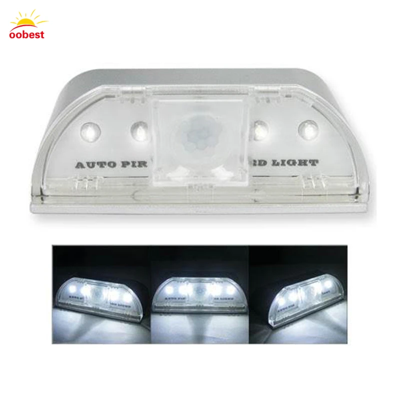 

OOBEST PIR Infrared IR Wireless 4 LED Auto Motion Sensor Light Keyhole Door Lamp for Kitchen Hallway Stairway Safe Cabiner