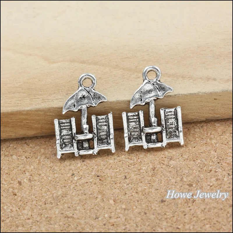 80 pcs Vintage Charms Beach chairs Pendant Antique silver Fit Bracelets Necklace DIY Metal Jewelry Making 80 pcs Vintage Charms Beach chairs Pendant Antique silver Fit Bracelets Necklace DIY Metal Jewelry Making