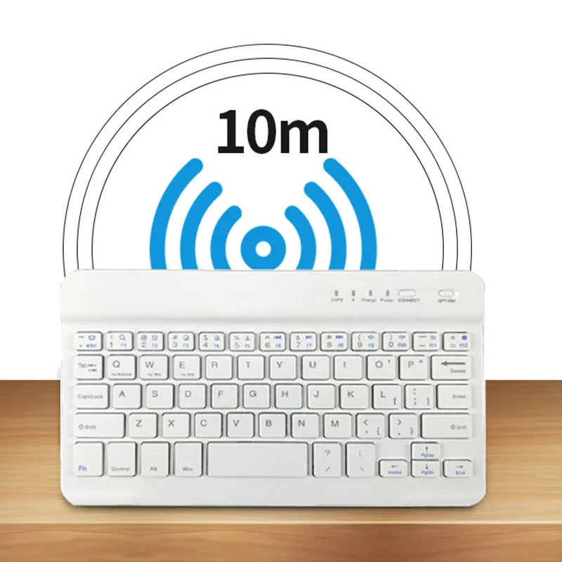 1 шт. тонкая мини клавиатура Bluetooth Беспроводная 7 8 дюймов для мобильных телефонов