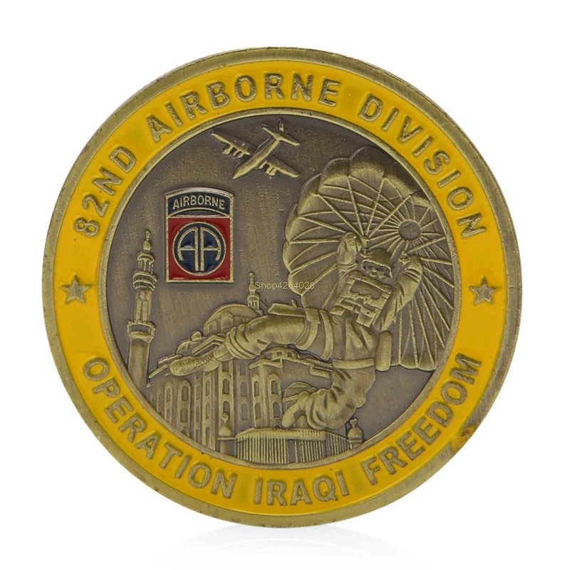 Памятная монета 82nd-Airborne Division из цинкового сплава Памятная коллекция монет нет-монеты иностранных валют