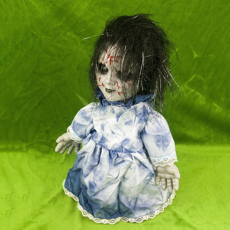 

Freaky doll Halloween Ghost Props Electric Voice Ghost Doll Toys Horror Halloween Haunted House Decoration Party Suppies