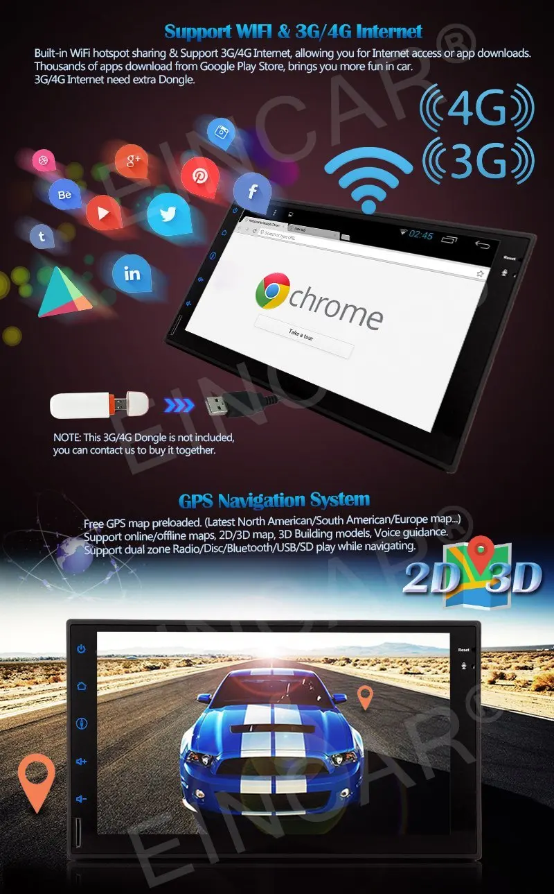 Best Car Stereo Latest Android6.0 Double 2Din Quad Core Car Radio GPS Navigation Car Monitor Support SWC/Mirror Link/OBD2/USB/SD/WIFI 2 Best Car Stereo Latest Android6.0 Double 2Din Quad Core Car Radio GPS Navigation Car Monitor Support SWC/Mirror Link/OBD2/USB/SD/WIFI 2