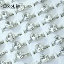 Женские кольца из нержавеющей стали ecoolin брендовые циркония