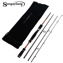 Sougayilang-canne à pêche Spinning et baitcasting, en Fiber de carbone, 2.1/2.4/2.7M, à 4 sections, canne à pêche au leurre