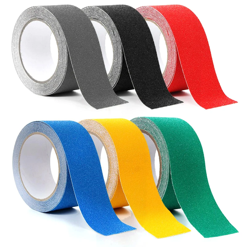 5m*5cm Safety Strong Adhesive Anti-slip Tape Non Skid Safe Grit Tape Grip Sticker PVC Warning Tape Used for Stairs Floor