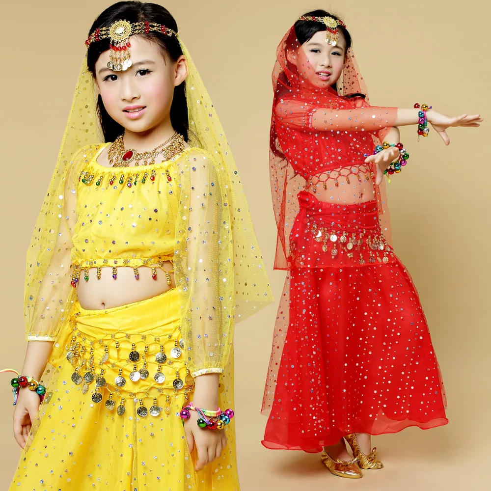 

Girls Belly Dance Costumes Kids Belly Dancing Girls Bollywood Indian Performance Dancewear Children Oriental Dance Clothing Set