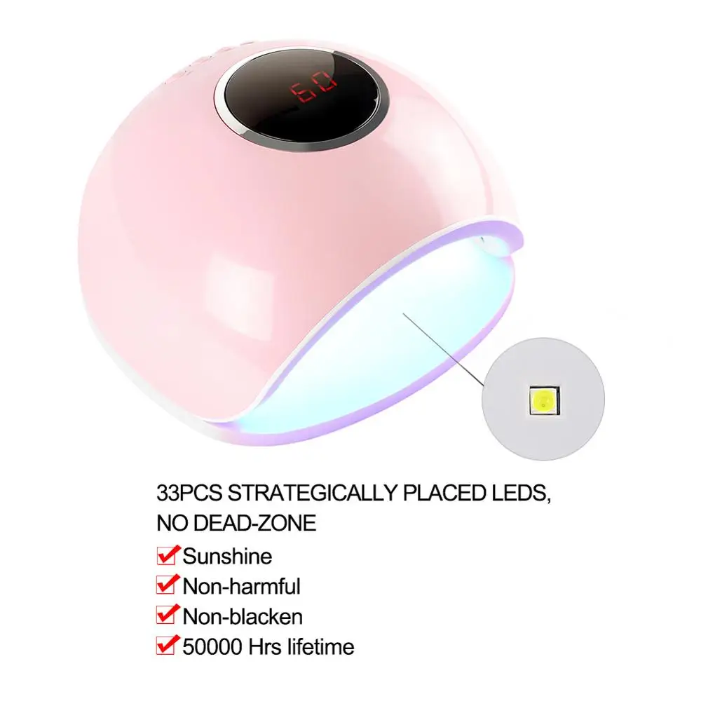 УФ; светодиоды; ногти лампа Сушилка 66/54/24 Вт лампа для маникюра Гель-лак для ногтей отверждения ногтей с таймером ЖК-дисплей Дисплей и нейл-арта лампа