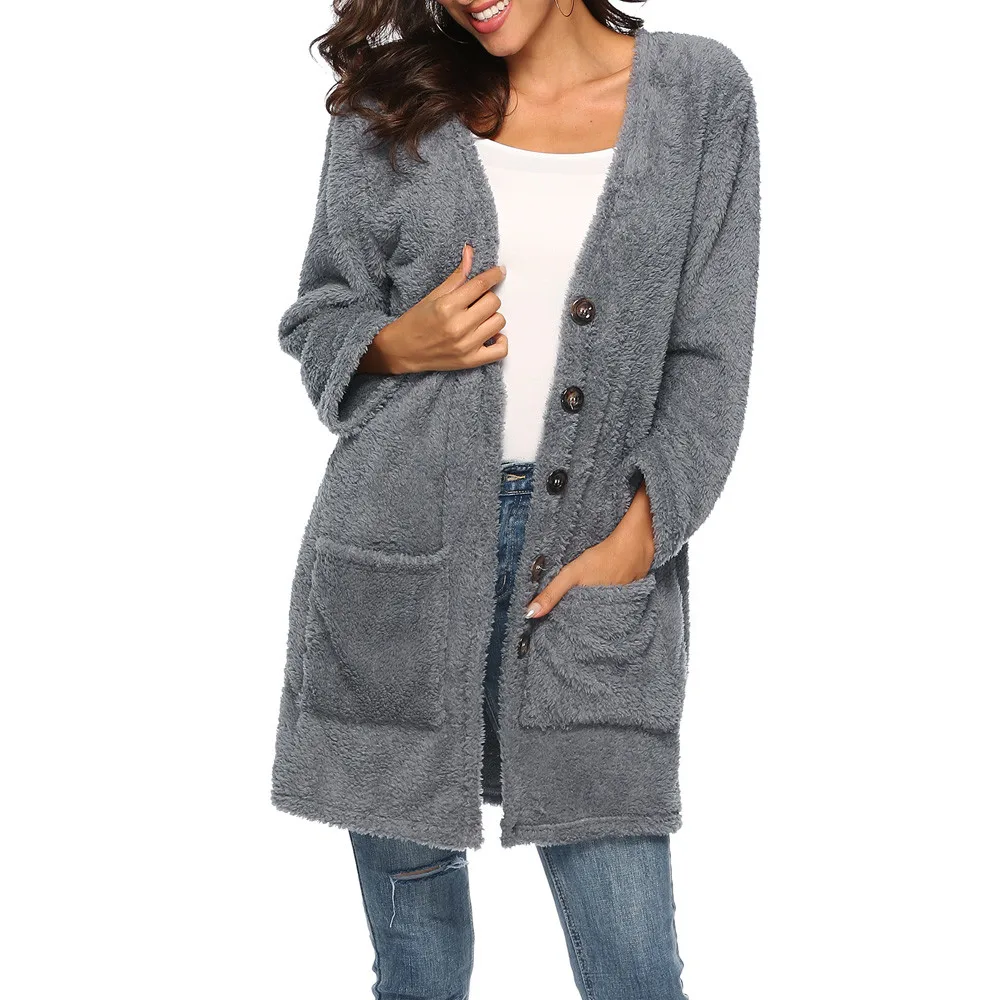 

Womens Winter Jacket Coat Ladies Cardigan Outwear New Fashion Women Clothes