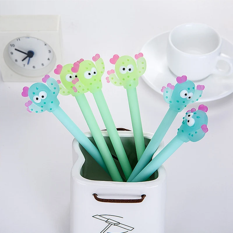 

1pcs 0.38 Mm Cartoon Soldiers Cactus Gel Pen Promotional Gift Stationery School & Office Supply Birthday Gift