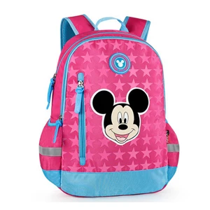 Детские школьные ранцы disney, рюкзак для девочек, детская сумка-рюкзак с милым принтом Микки, полиэстер, водонепроницаемая сумка - Цвет: Red