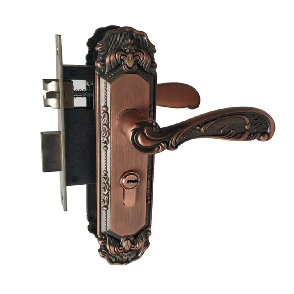 

Indoor Wooden Door Lock Copper Lock Core Copper Key Double Tongue Lock Body Hardware Zinc Alloy Handle Lock