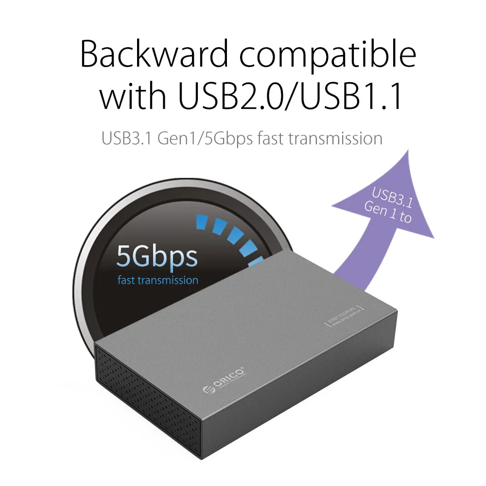 Корпус жесткого диска ORICO 3 5 дюйма корпус адаптер SSD USB3.1 на SATA HDD коробка для