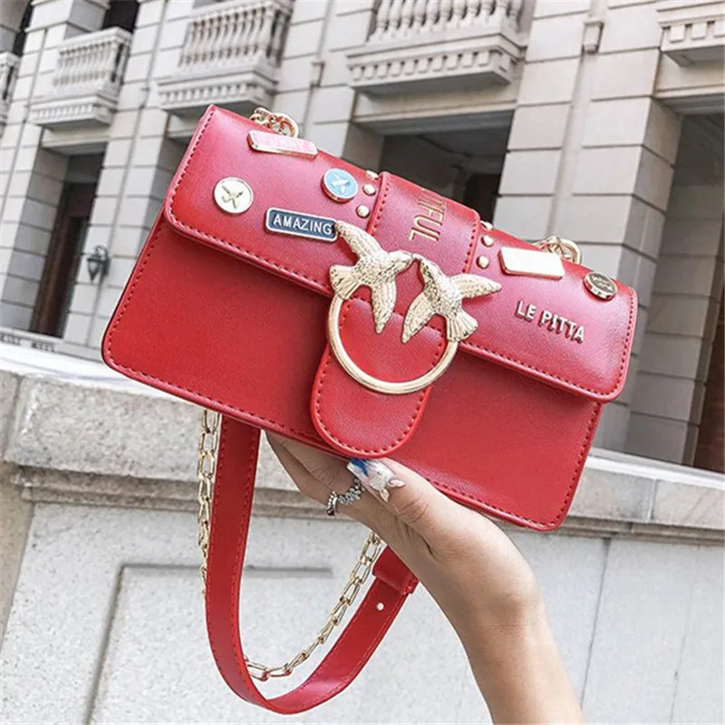 

2019 New Luxury Handbags Women Bags Designer Badge Swallow Chain Shoulder Messenger Bags Women Purse and Handbags