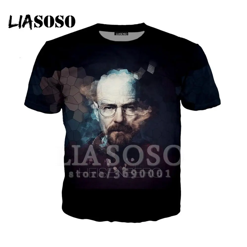 LIASOSO, 3D принт, для женщин и мужчин, Breaking Bad, Heisenberg, смешная, приготовление пищи, время приключений, футболка, летняя футболка, o-образный вырез, повседневные топы, X1407 - Цвет: 10