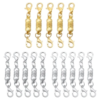 

490PC/Box Alloy Lobster Buckle Pattern Road Shape Magnetic Buckle For DIY Jewelry Findings Making Accessories