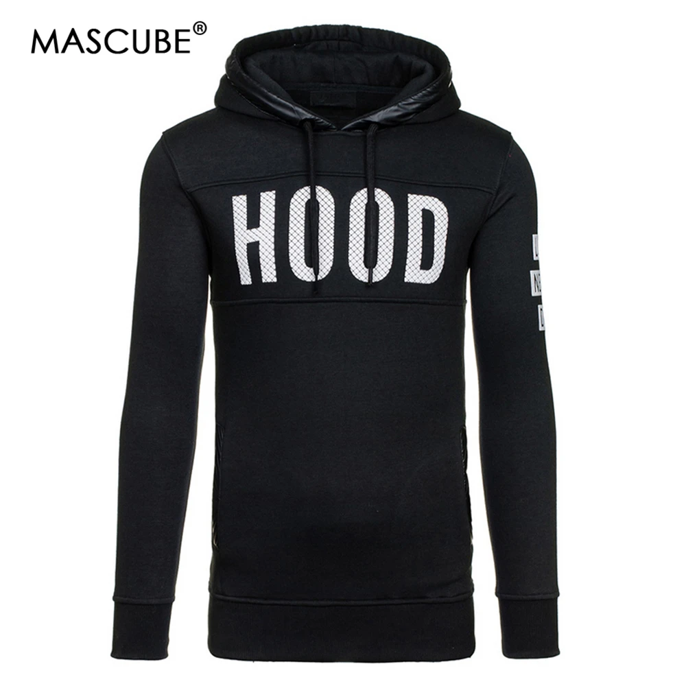 60% OFF MASCUBE Men's Hoodies 2019 Brand Long Sleeve Sweatshirt 3D Hoodies Letter Printed Casual Hooded Tracksuit Hip Hop Men Clothing