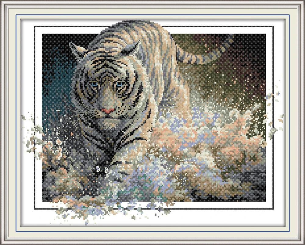 Tiger 4 набор крестиков aida 14ct 11ct Печать холст крестиком рукоделие Вышивка Сделай Сам