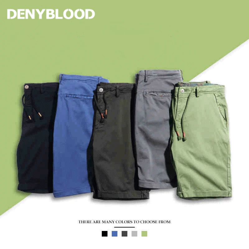 Мужские джинсовые шорты Denyblood повседневные эластичные капри бермуды лето 2018