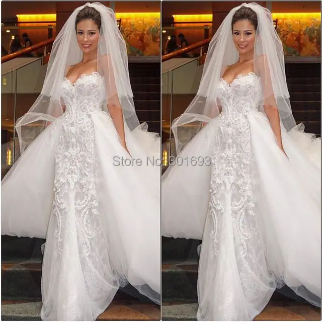 Gorgeous Elegant Owd805 Y Mermaid Beaded Lace And Tulle 2 In 1 Owd805 1 2 3