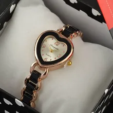 2017 Luxury Brand Bracelet Watches High Quality Shinning Upstart Steel Women Watches Love Heart Designer Ladies