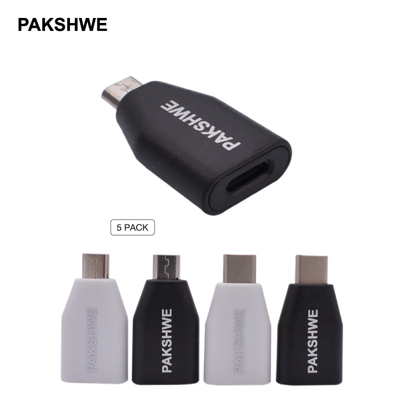 

5Pack for 8Pin Lightning Female to Micro USB/Type C Male Adapter Plug for iPhone Charge Cable to Android Phone