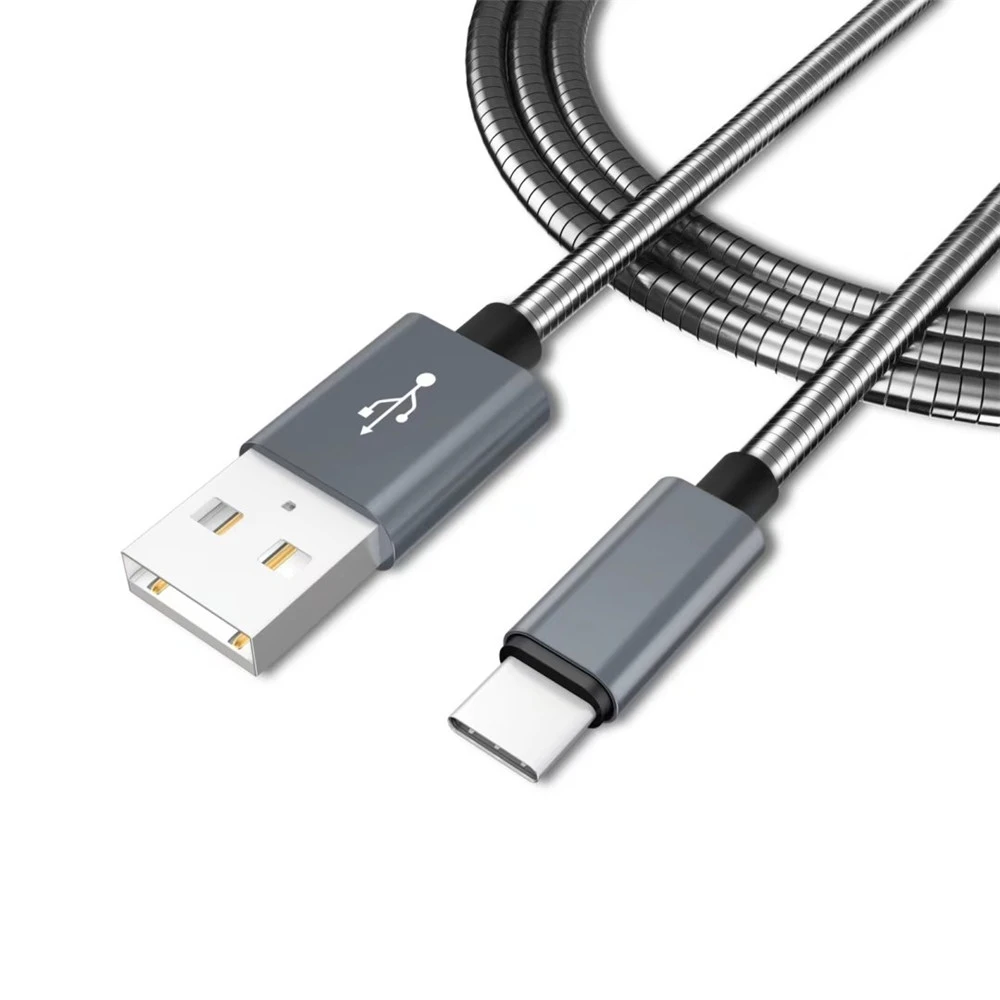 USB نوع c كابل معدن الزنك كابل الشاحن لسامسونج Xiaomi هواوي HTC شاحن هاتف محمول يعمل بنظام تشغيل أندرويد سريع الكابلات مزامنة البيانات