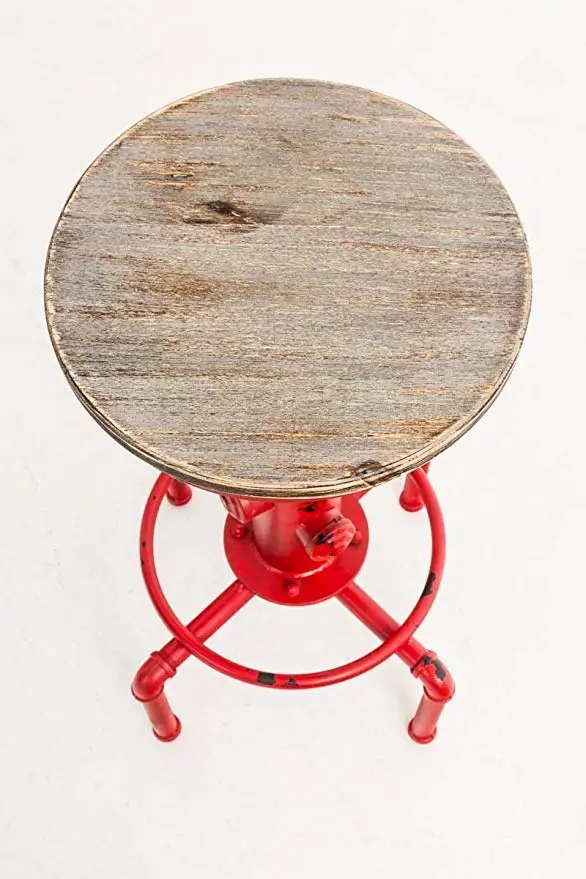 Bar Stools Vintage Antique Industrial Chair Solid Wood fire Hydrant Design Cafe Swivel Height Adjustable Bar Chair Seat Bar Stools Vintage Antique Industrial Chair Solid Wood fire Hydrant Design Cafe Swivel Height Adjustable Bar Chair Seat