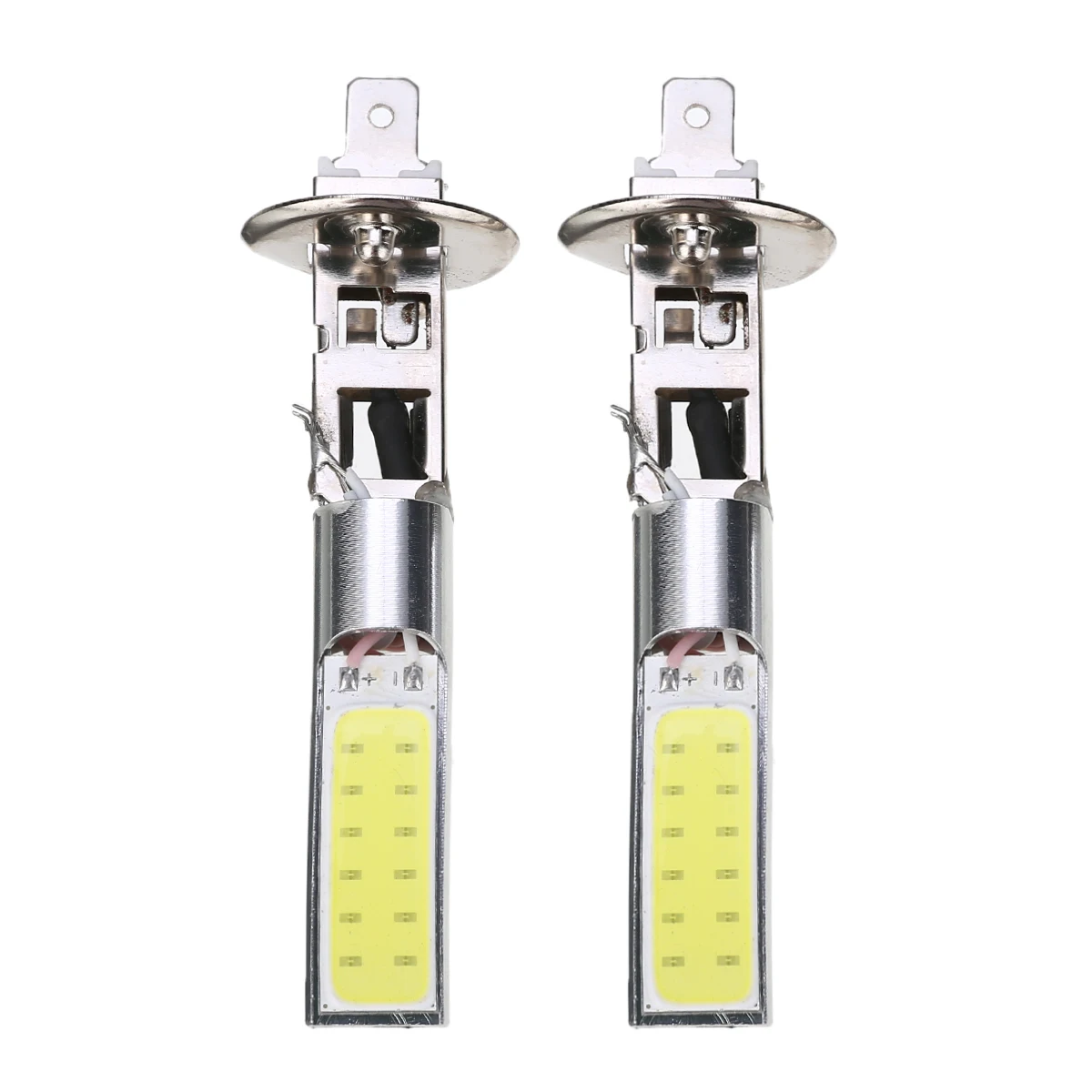 For Car Lighting 2pcs H1 COB LED Car Fog Light Headlight Daytime Running Light Bulb  DC 12V 6000K White Mayitr