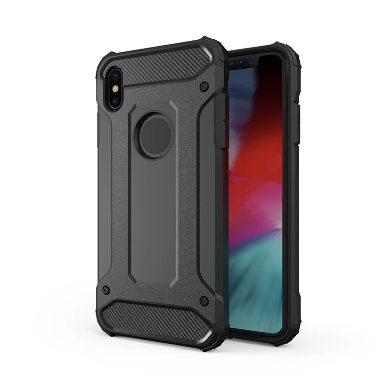 Железный бронированный чехол для телефона iPhone XS MAX XR X Мягкий противоударный из