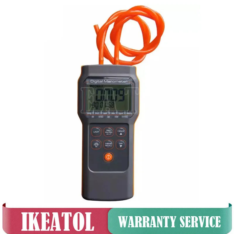 Портативный манометр AZ82152 экономичный цифровой 15psi 11 единиц измерения|Манометры|
