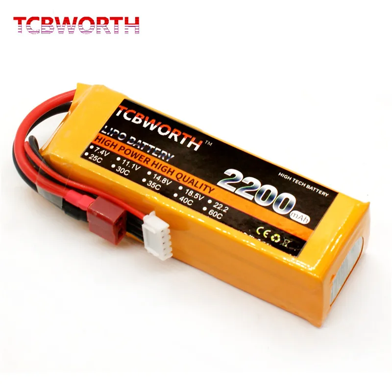 TCBWORTH RC LiPo аккумулятор 18 5 V 2200mAh 25C 5S для радиоуправляемый самолет Квадрокоптер