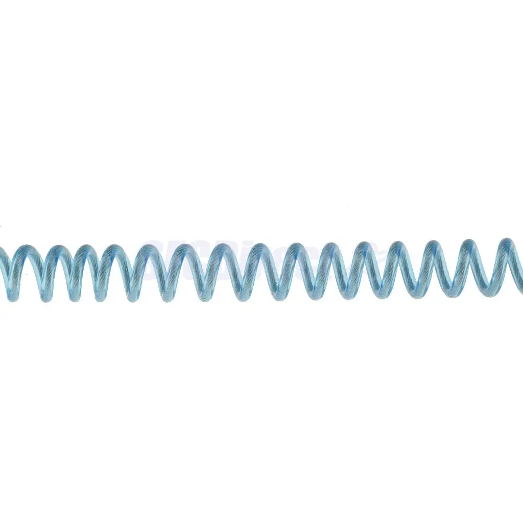 Выдвижной спиральный рыболовный шнур стальной провод внутри с защелкивающиеся зажимы синий