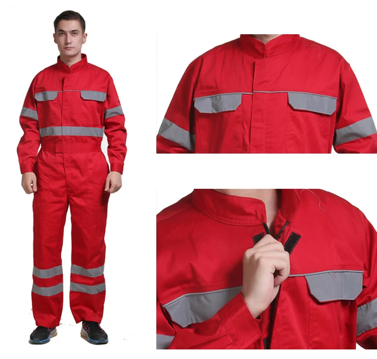 Work Coveralls Men Women Long Sleeve Wear-resistant Working Overalls Reflective Strip Safety Clothing Repairman Factory Uniforms (3)