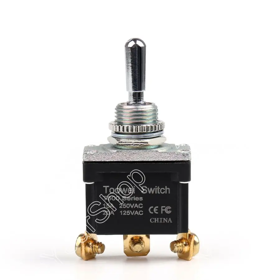 

Areyourshop Rocker Toggle Switch ON-OFF-ON SP3T 3Pin Industrial Grade with Waterproof Car Truck 1PCS